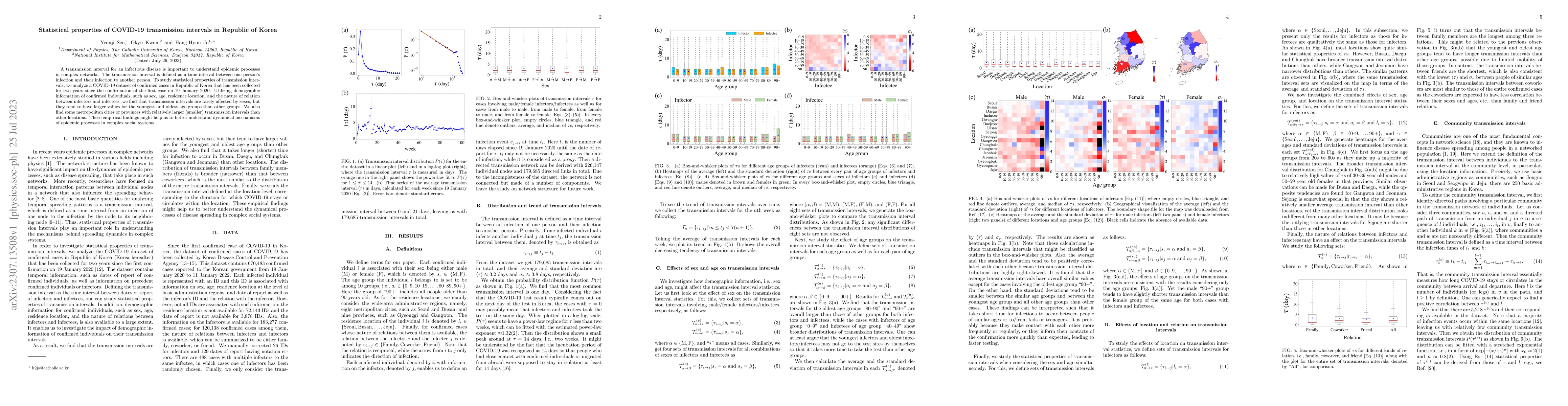 Thumbnail for Statistical properties of COVID-19 transmission intervals in Republic of
  Korea