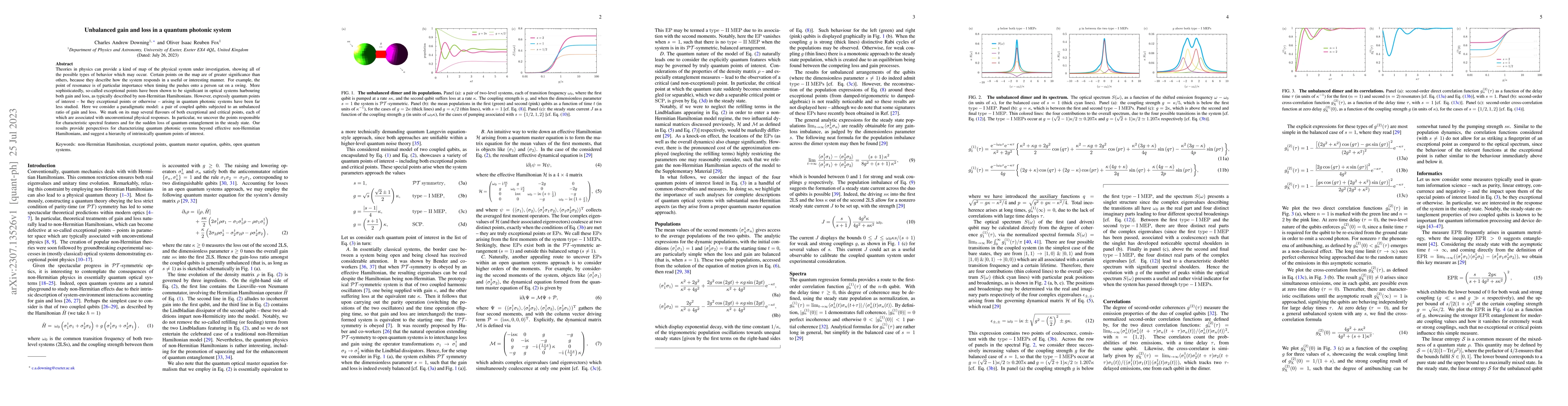 Thumbnail for Unbalanced gain and loss in a quantum photonic system