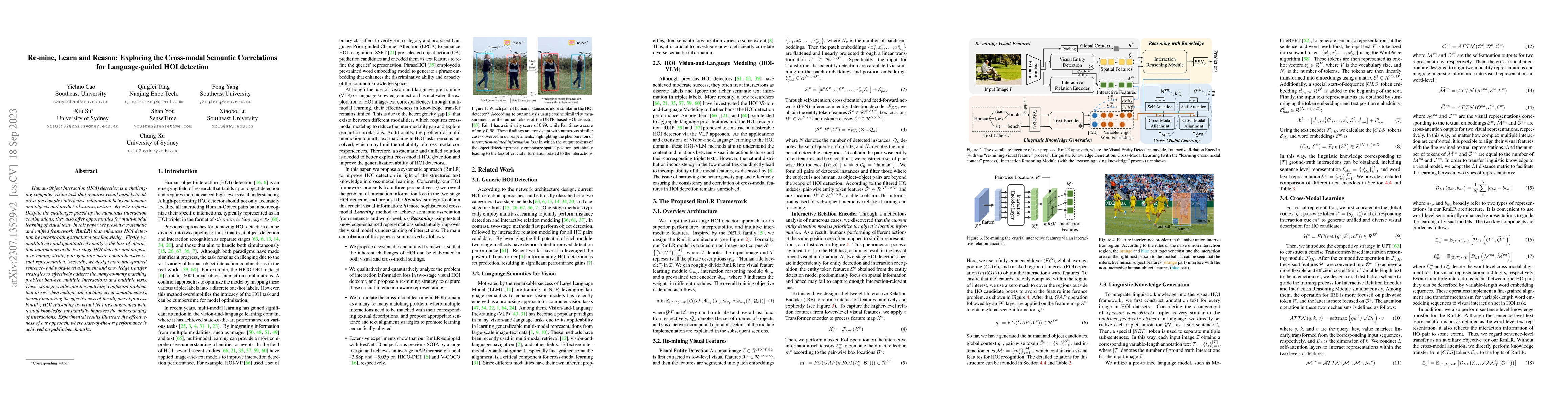 Thumbnail for Re-mine, Learn and Reason: Exploring the Cross-modal Semantic
  Correlations for Language-guided HOI detection