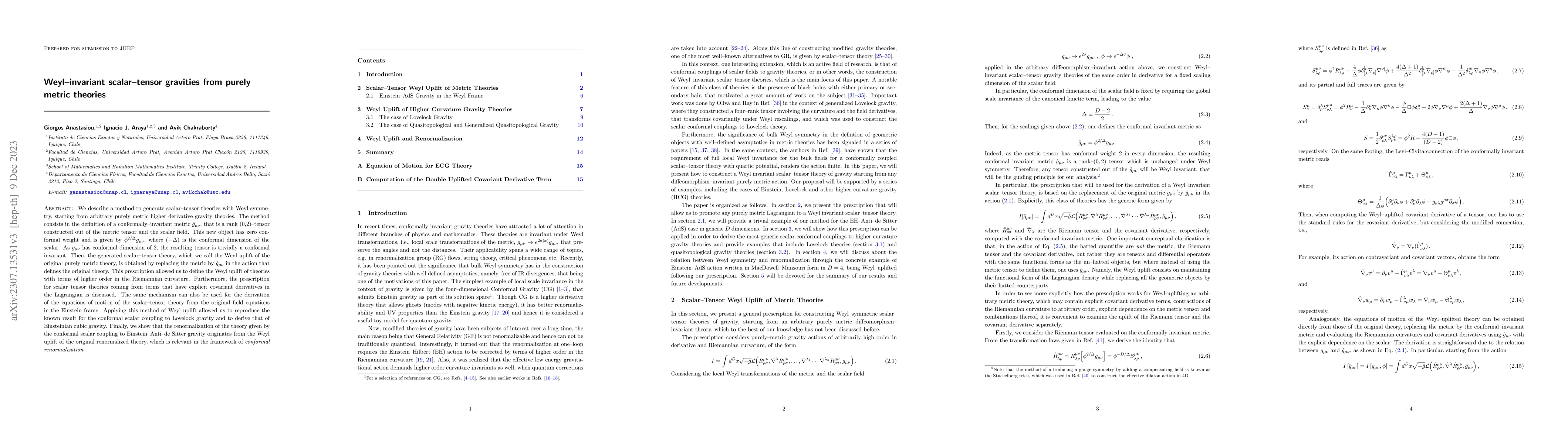Thumbnail for Weyl-invariant scalar-tensor gravities from purely metric theories