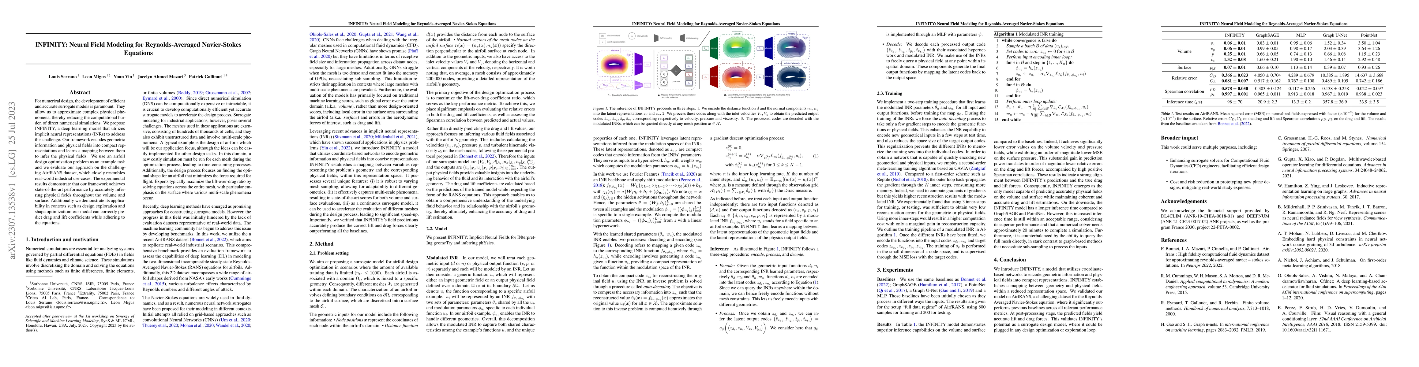 Thumbnail for INFINITY: Neural Field Modeling for Reynolds-Averaged Navier-Stokes
  Equations