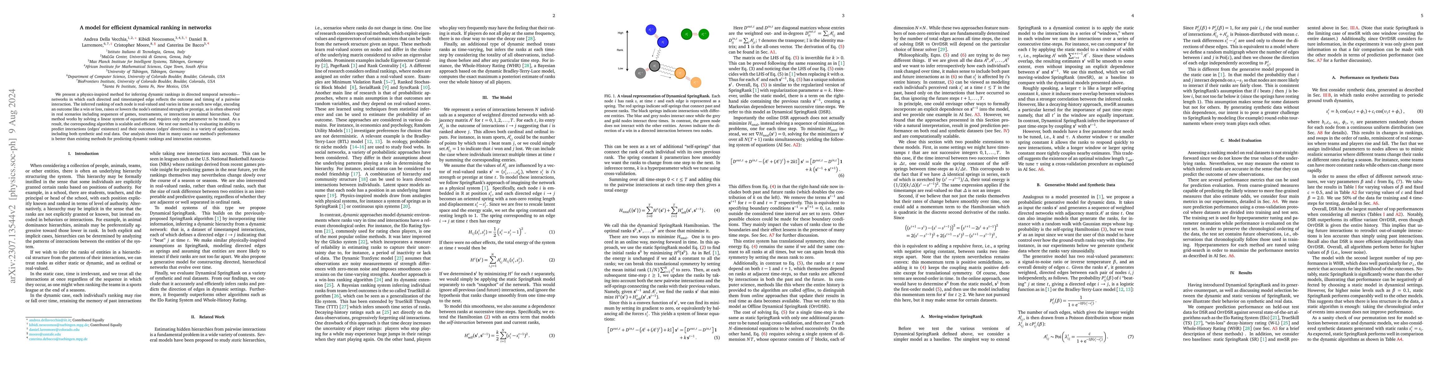 Thumbnail for A model for efficient dynamical ranking in networks
