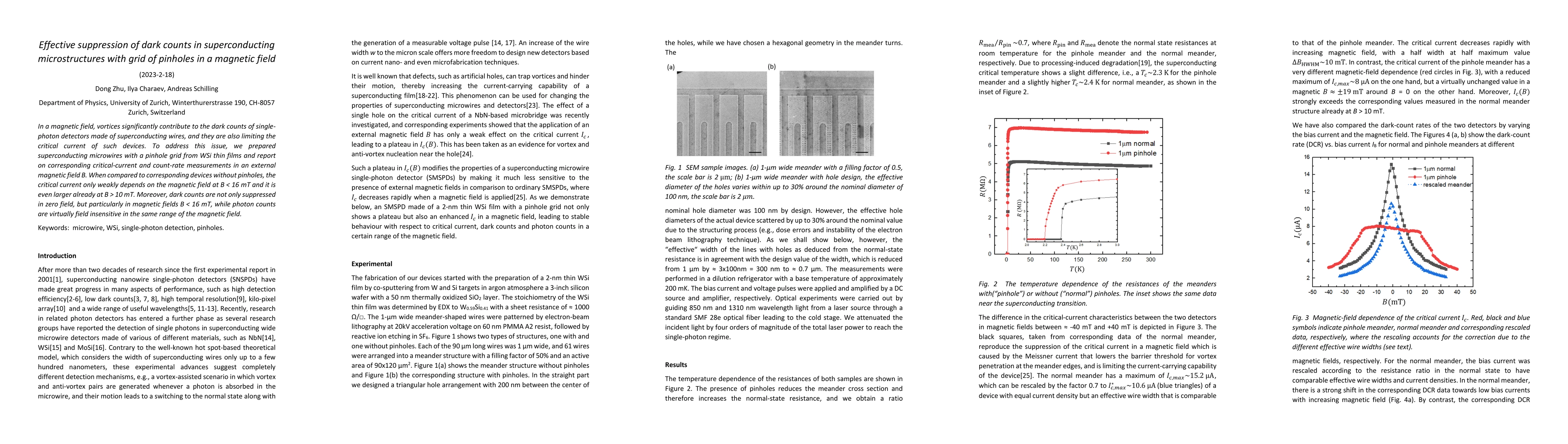Thumbnail for Effective suppression of dark counts in superconducting microstructures
  with grid of pinholes in a magnetic field