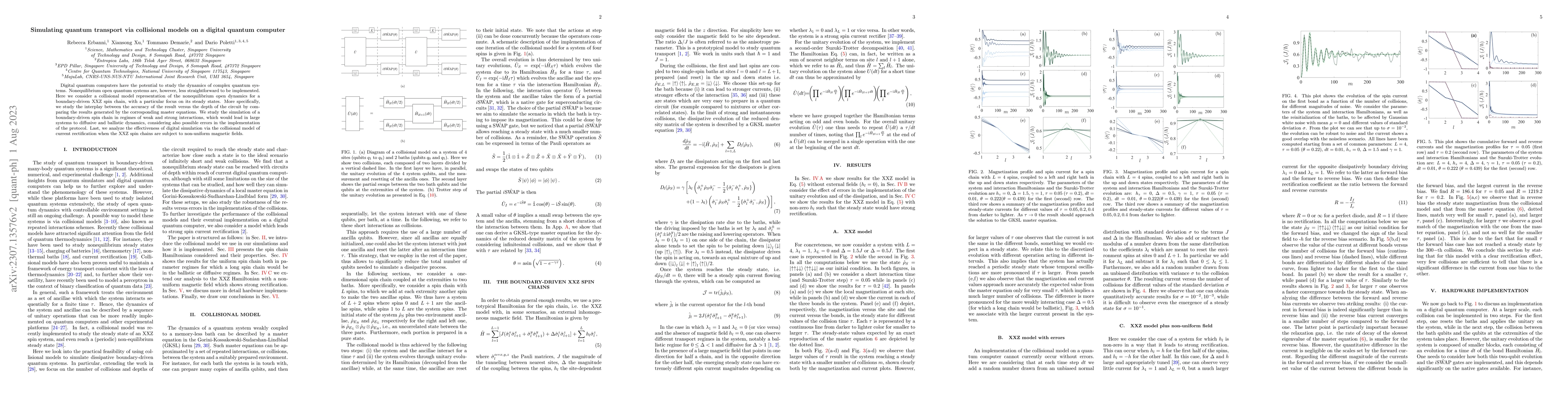 Thumbnail for Simulating quantum transport via collisional models on a digital quantum
  computer
