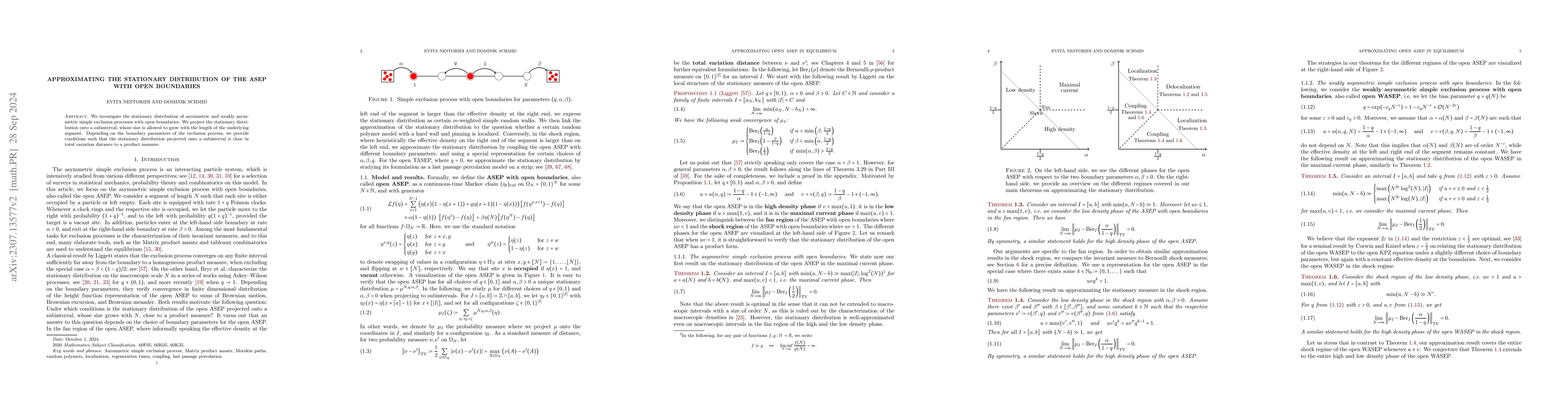 Thumbnail for Approximating the stationary distribution of the ASEP with open
  boundaries