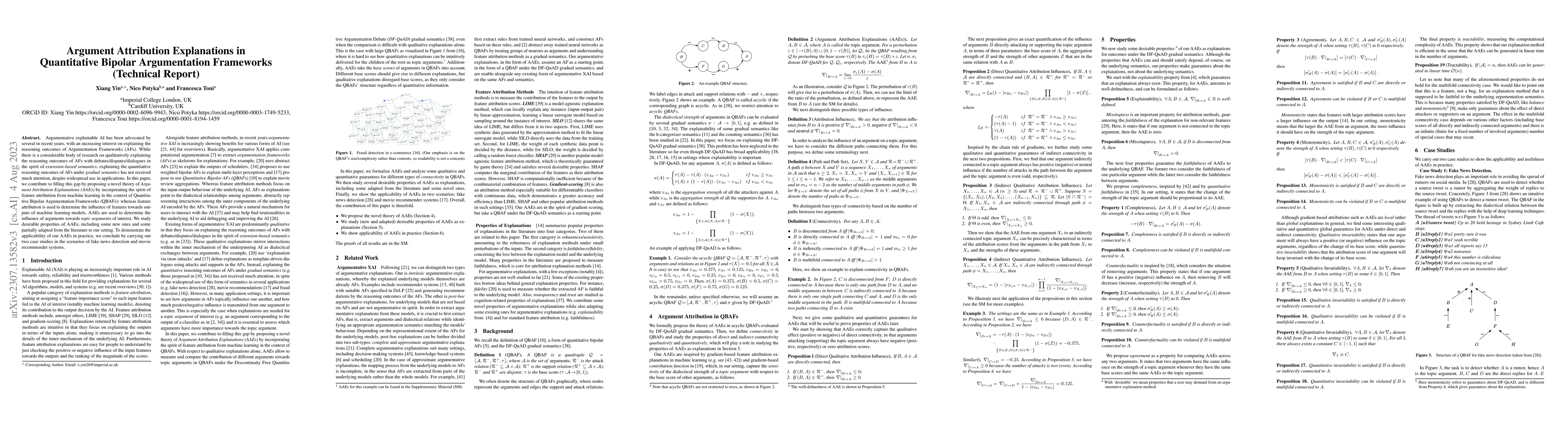 Thumbnail for Argument Attribution Explanations in Quantitative Bipolar Argumentation
  Frameworks (Technical Report)