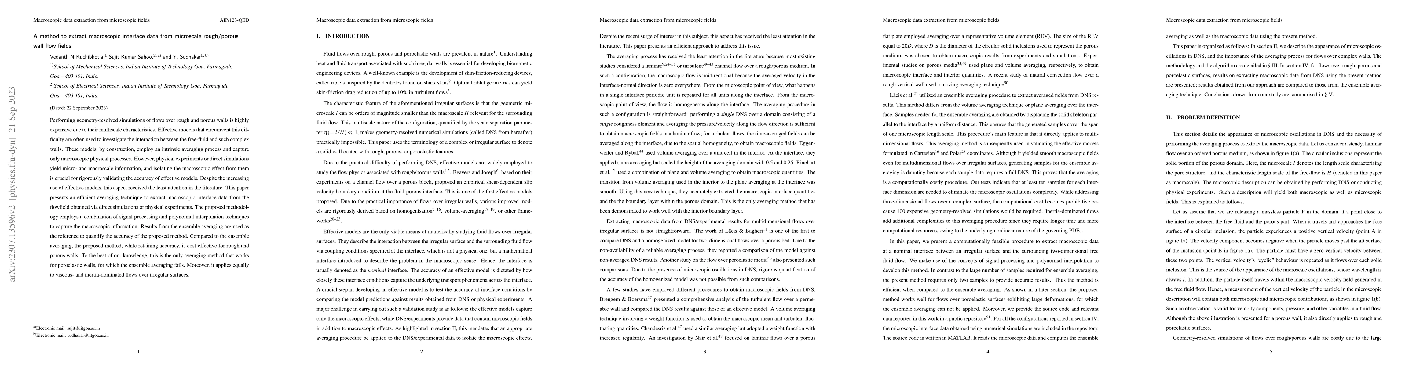 Thumbnail for A method to extract macroscopic interface data from microscale
  rough/porous wall flow fields