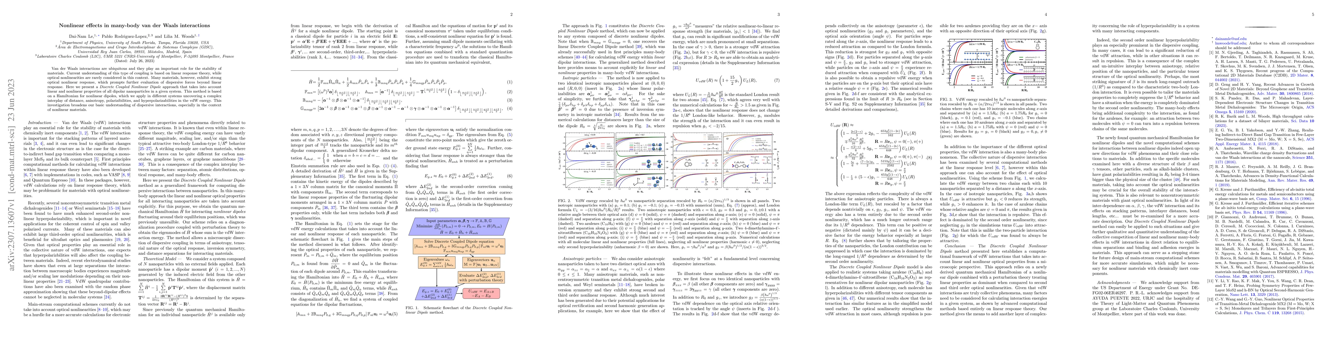 Thumbnail for Nonlinear effects in many-body van der Waals interactions