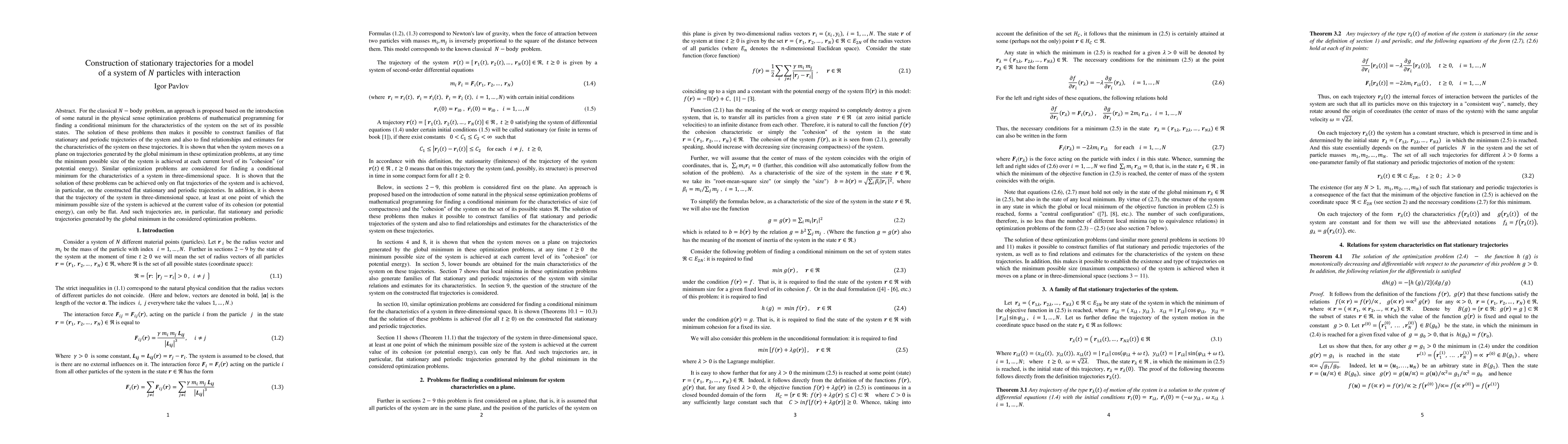 Thumbnail for Construction of stationary trajectories for a model of a system of N
  particles with interaction