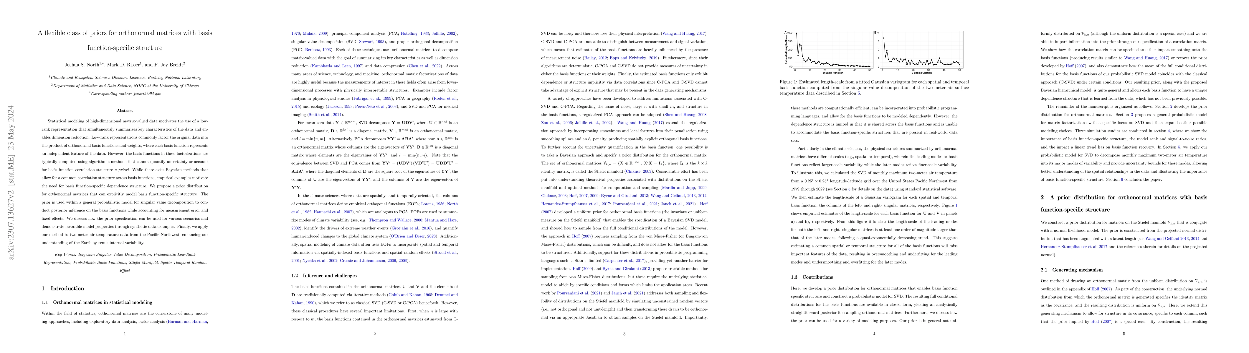 Thumbnail for A flexible class of priors for orthonormal matrices with basis
  function-specific structure