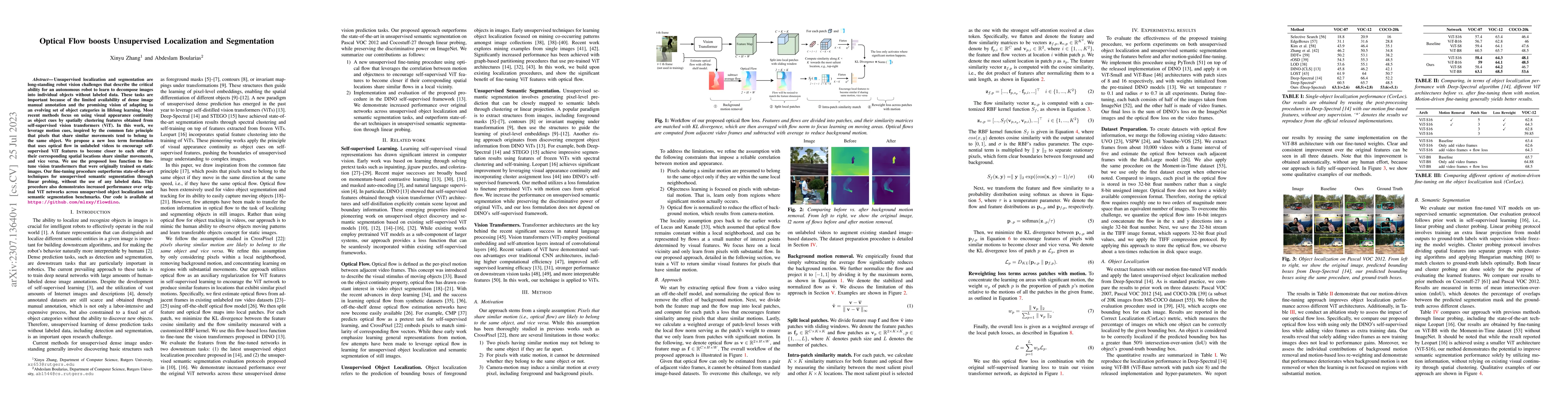 Thumbnail for Optical Flow boosts Unsupervised Localization and Segmentation