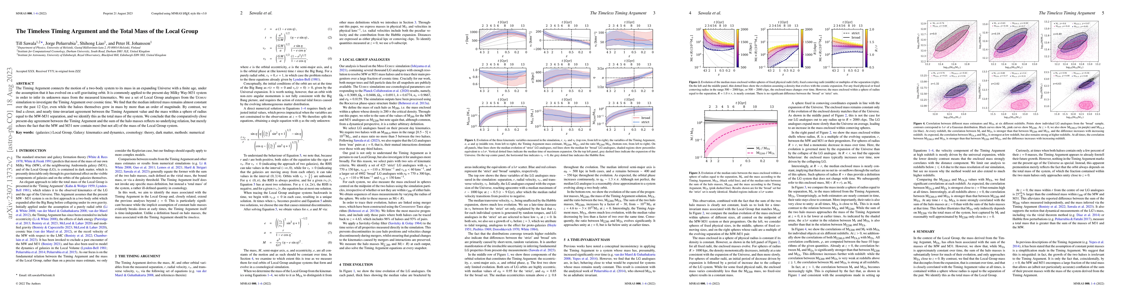 Thumbnail for The Timeless Timing Argument and the Mass of the Local Group