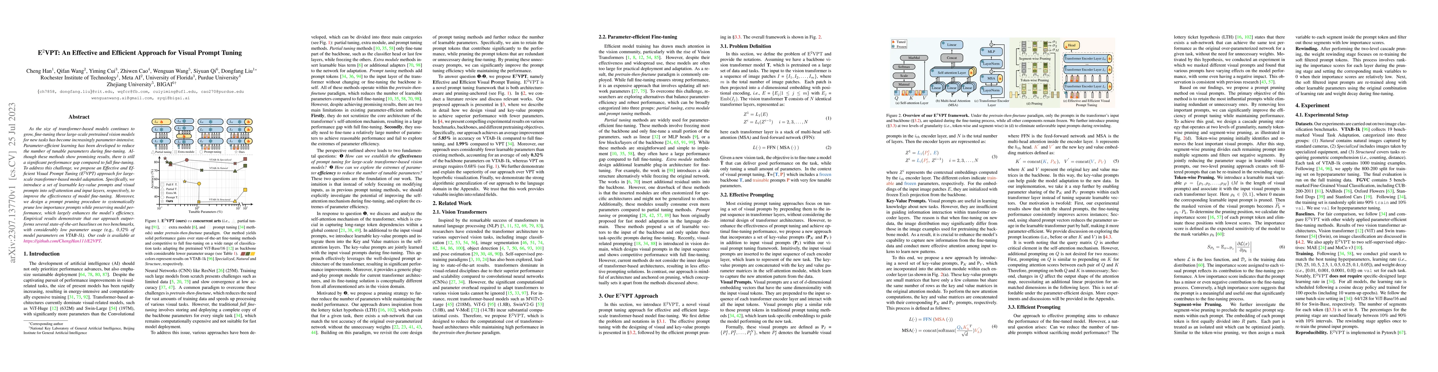 Thumbnail for E^2VPT: An Effective and Efficient Approach for Visual Prompt Tuning
