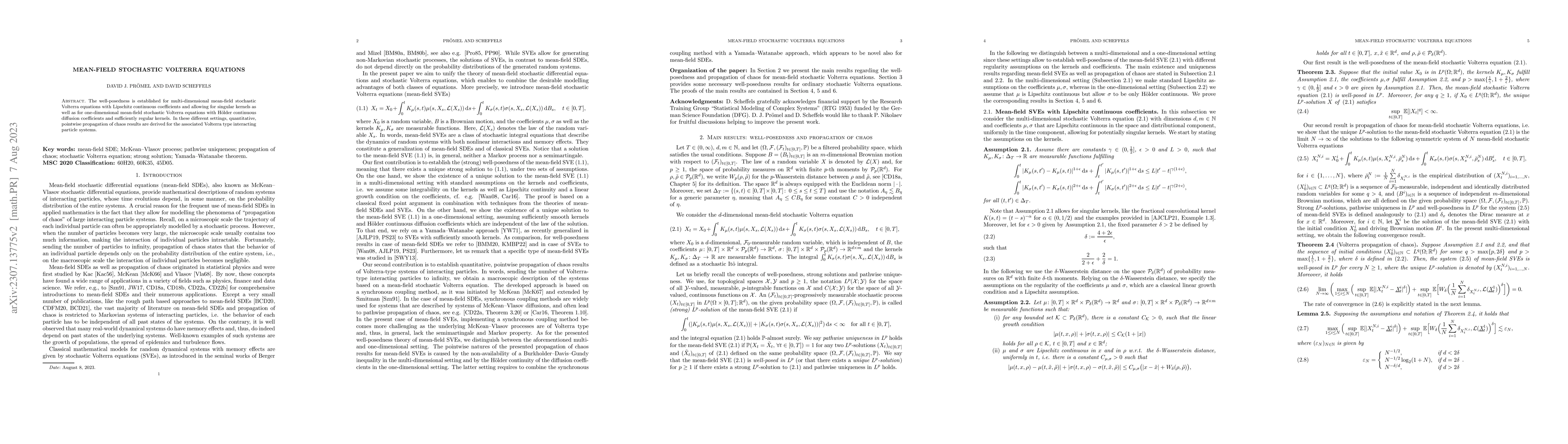 Thumbnail for Mean-field stochastic Volterra equations