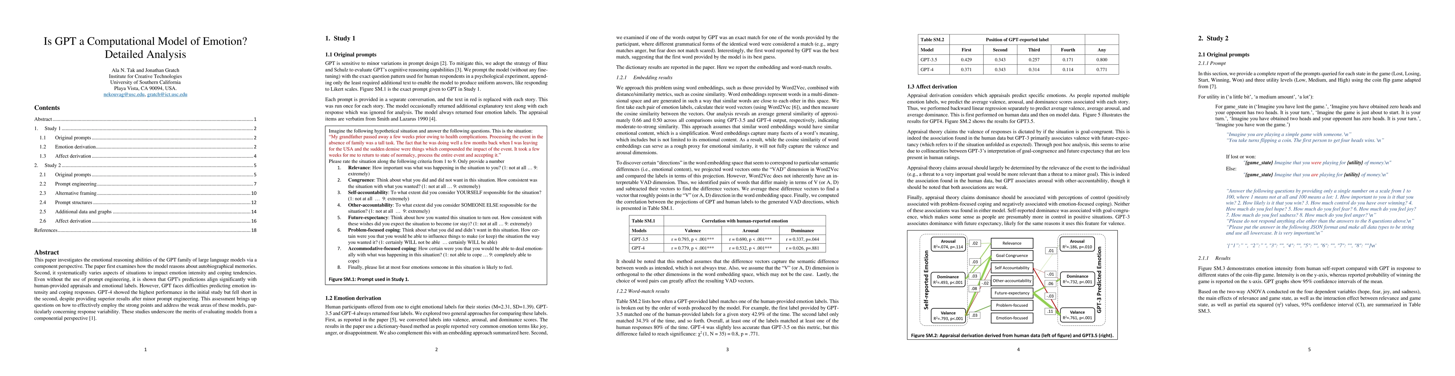 Thumbnail for Is GPT a Computational Model of Emotion? Detailed Analysis