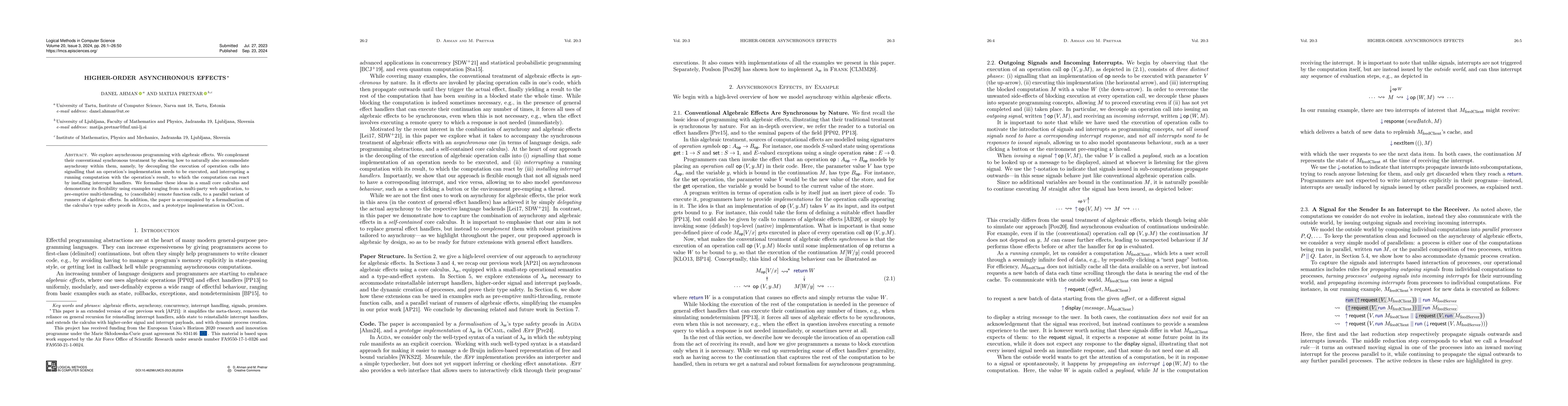 Thumbnail for Higher-Order Asynchronous Effects