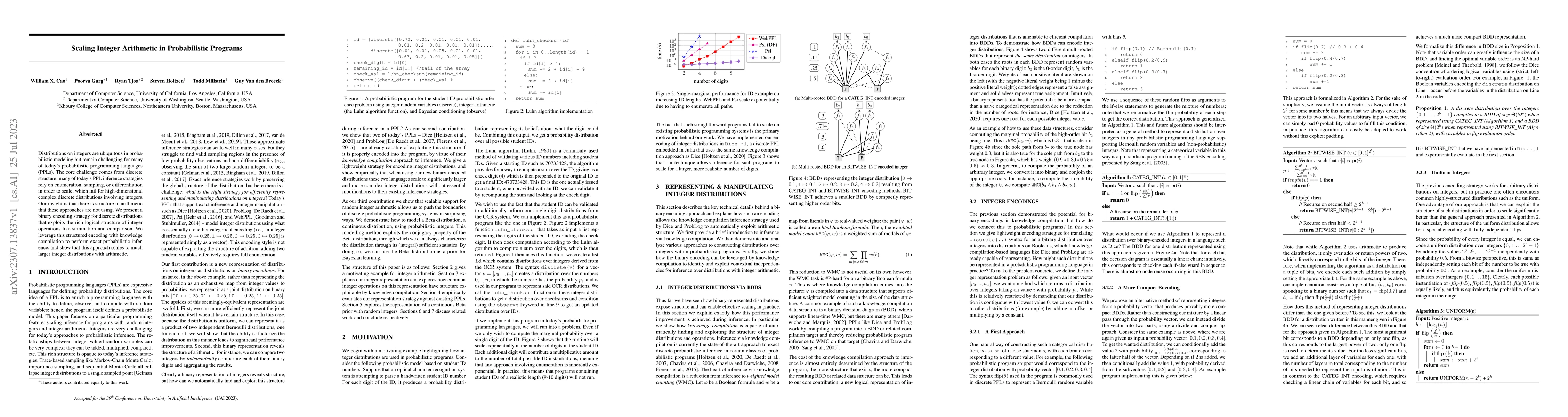 Thumbnail for Scaling Integer Arithmetic in Probabilistic Programs