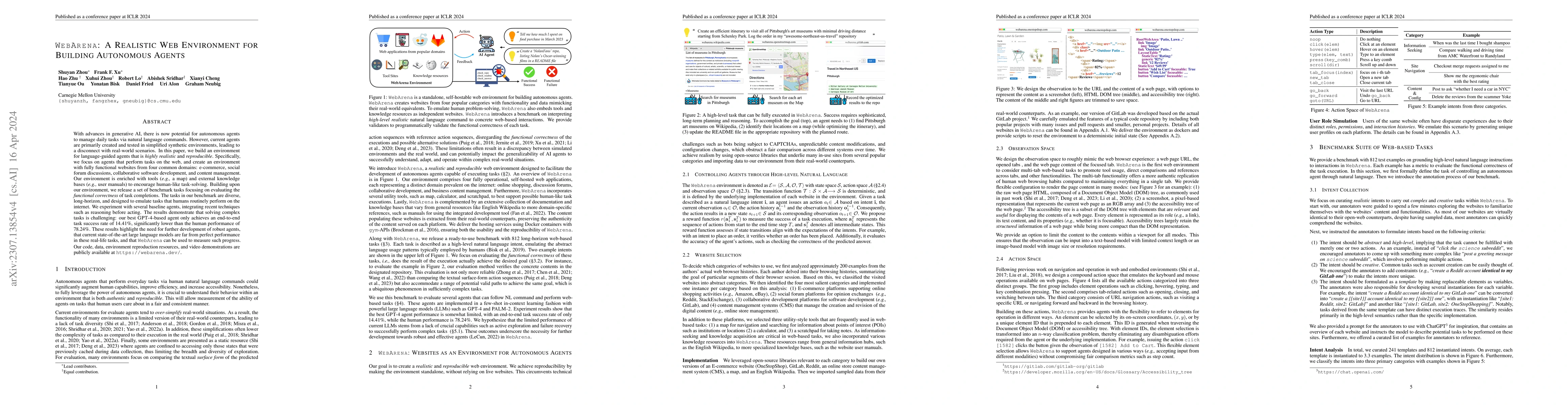 Thumbnail for WebArena: A Realistic Web Environment for Building Autonomous Agents
