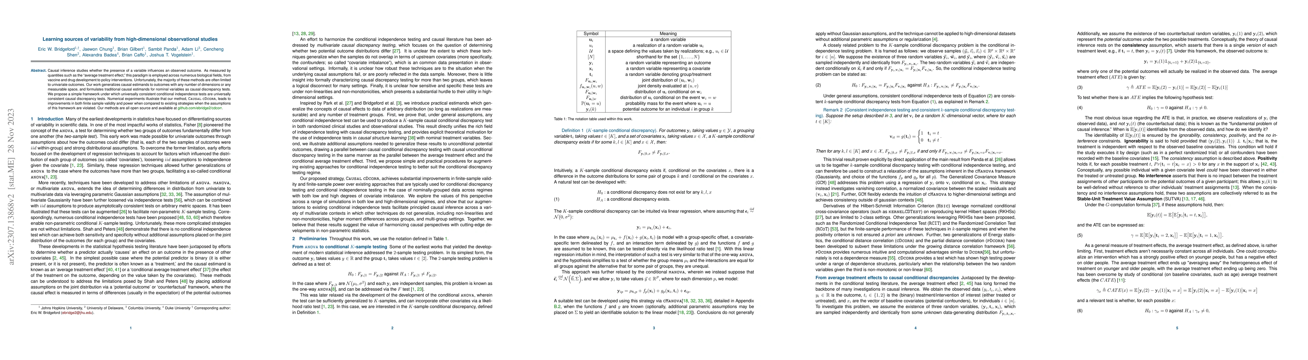 Thumbnail for Learning sources of variability from high-dimensional observational
  studies