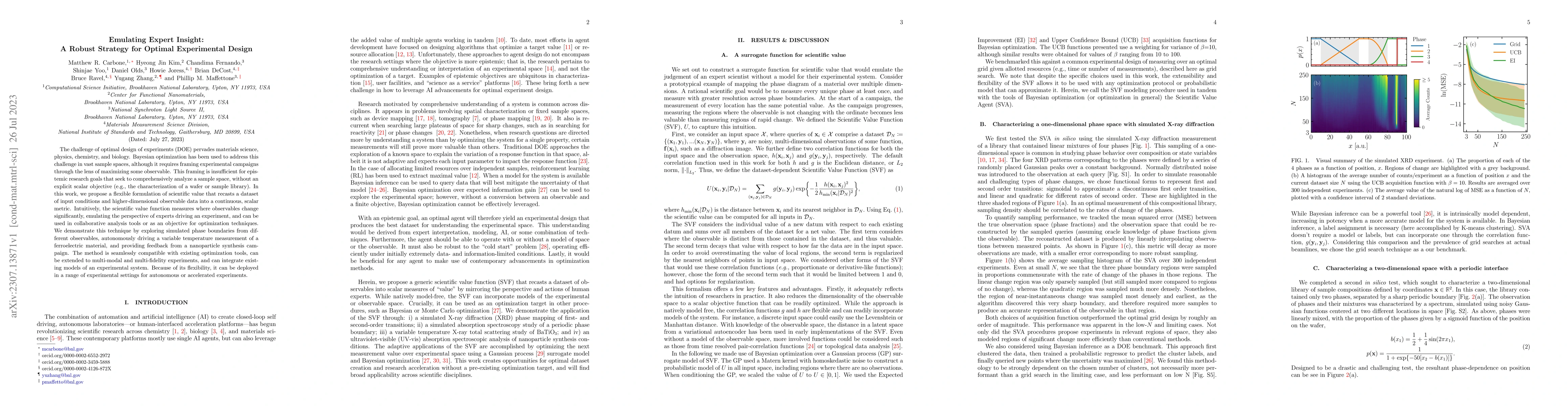 Thumbnail for Emulating Expert Insight: A Robust Strategy for Optimal Experimental
  Design