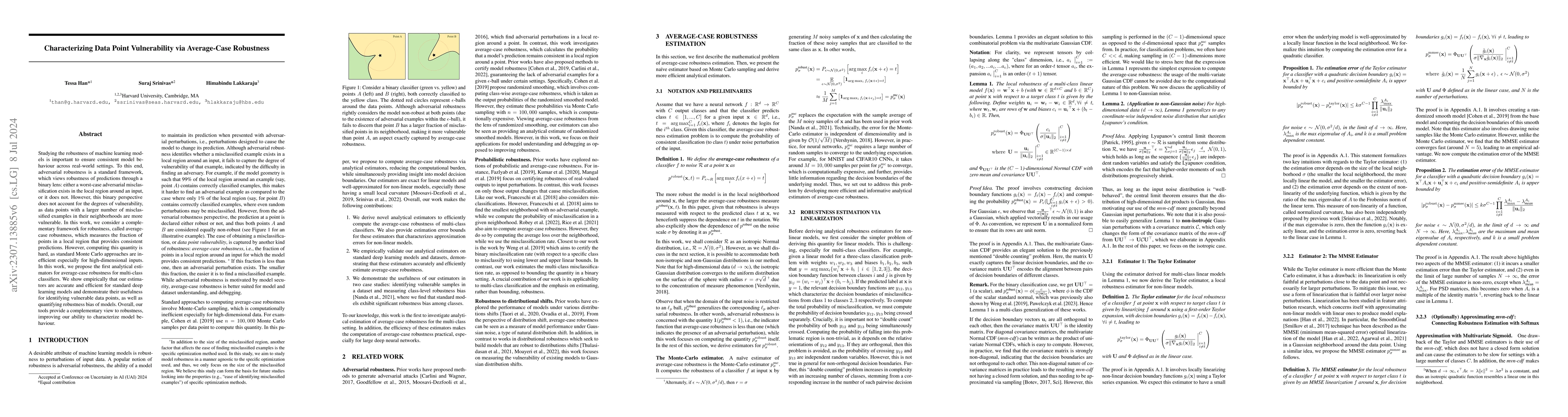 Thumbnail for Characterizing Data Point Vulnerability via Average-Case Robustness