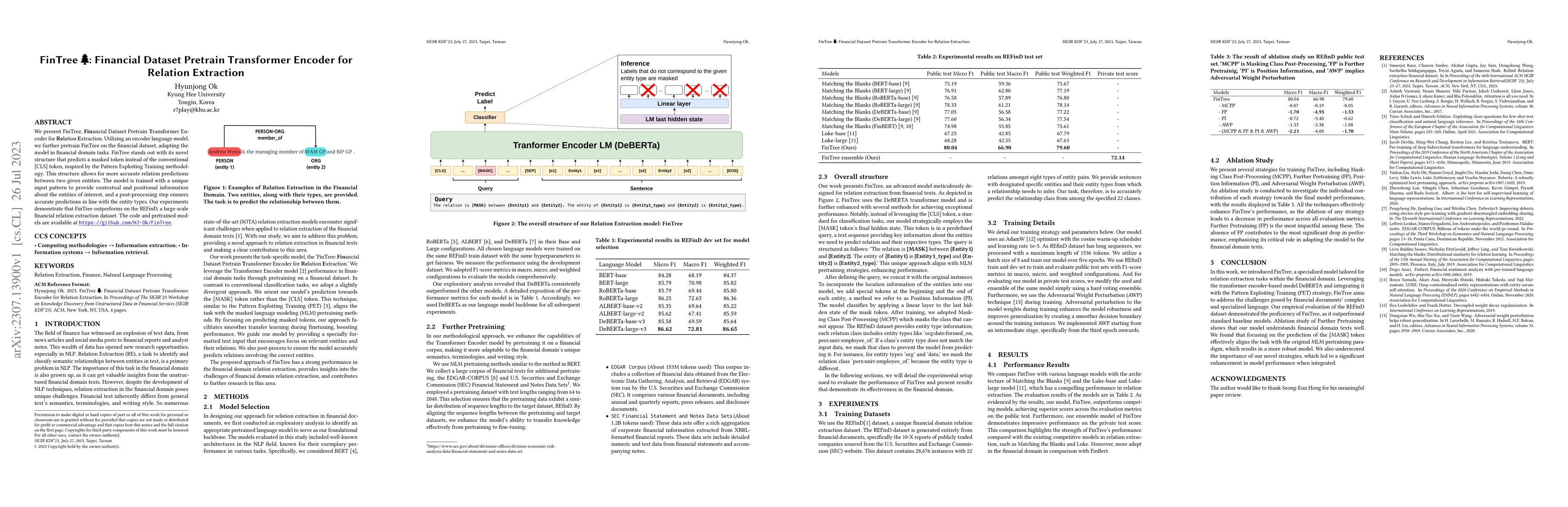 Thumbnail for FinTree: Financial Dataset Pretrain Transformer Encoder for Relation
  Extraction