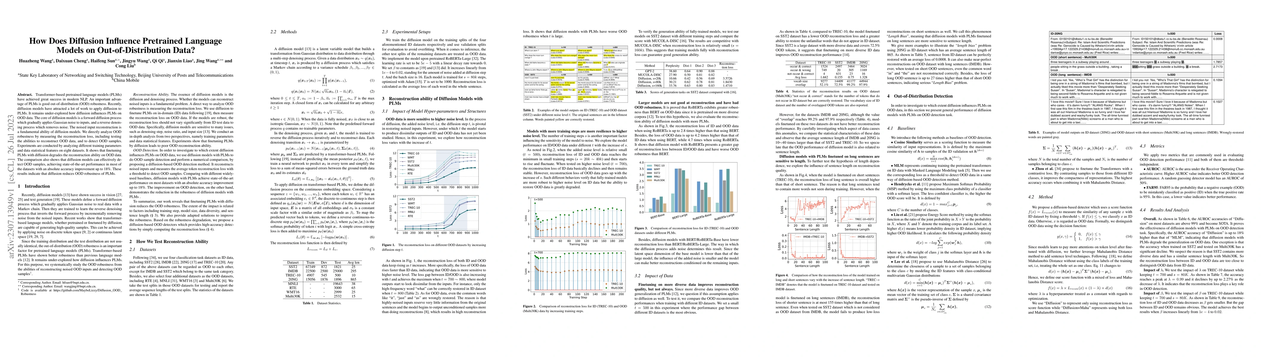 Thumbnail for How Does Diffusion Influence Pretrained Language Models on
  Out-of-Distribution Data?