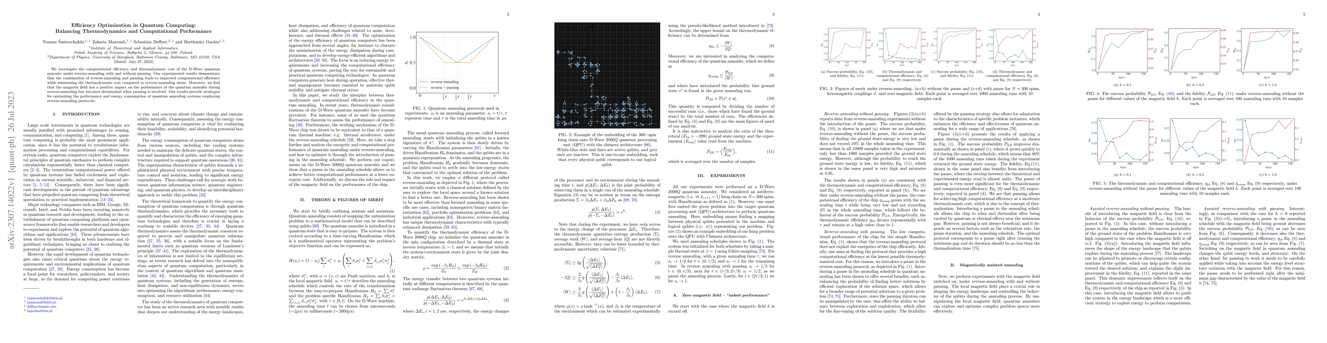 Thumbnail for Efficiency Optimization in Quantum Computing: Balancing Thermodynamics
  and Computational Performance