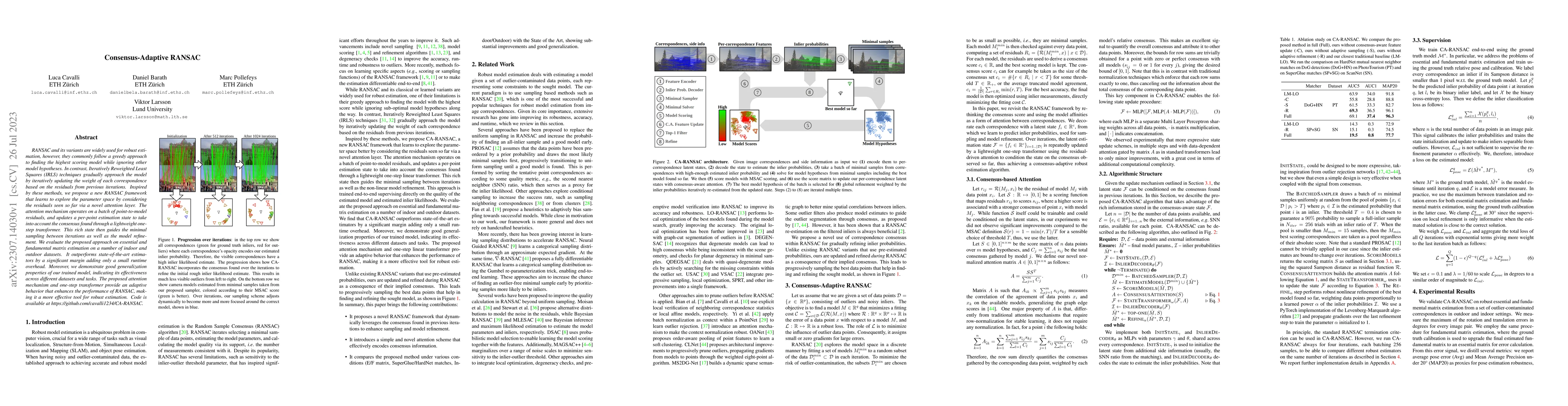 Thumbnail for Consensus-Adaptive RANSAC