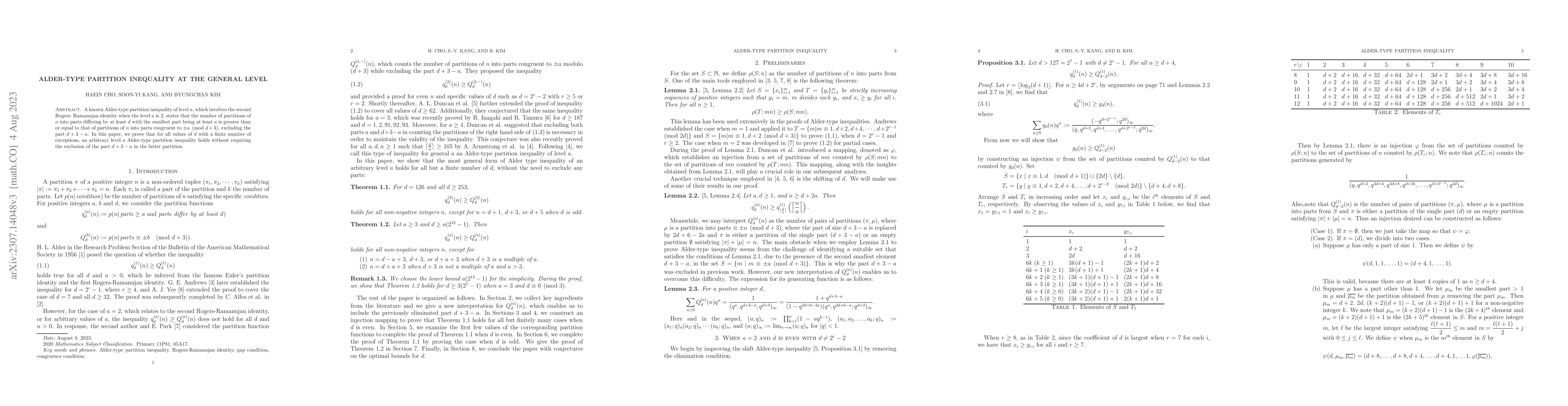 Thumbnail for Alder-type partition inequality at the general level