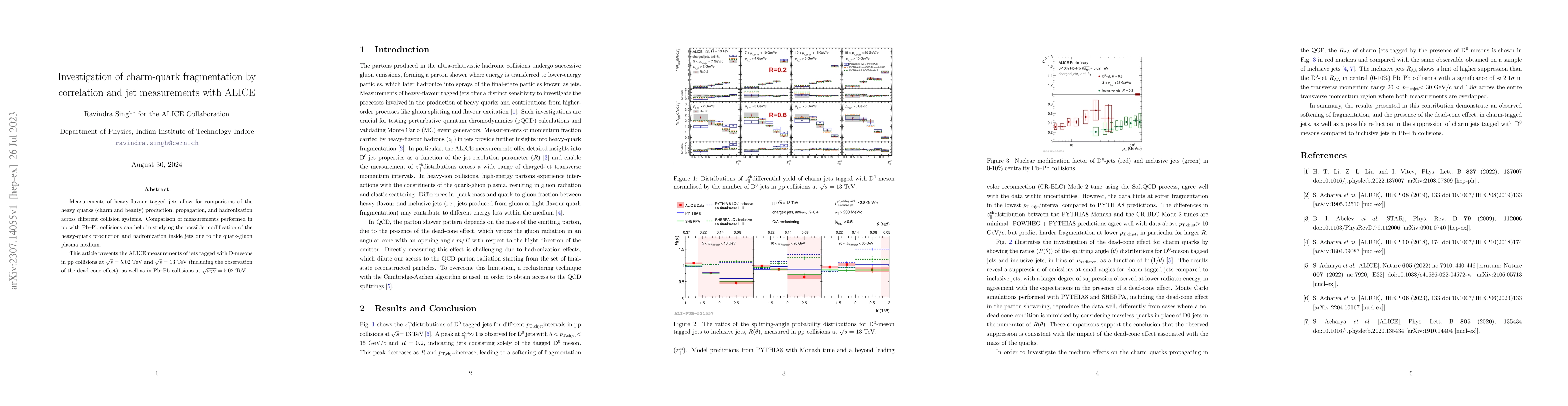 Thumbnail for Investigation of charm-quark fragmentation by correlation and jet
  measurements with ALICE