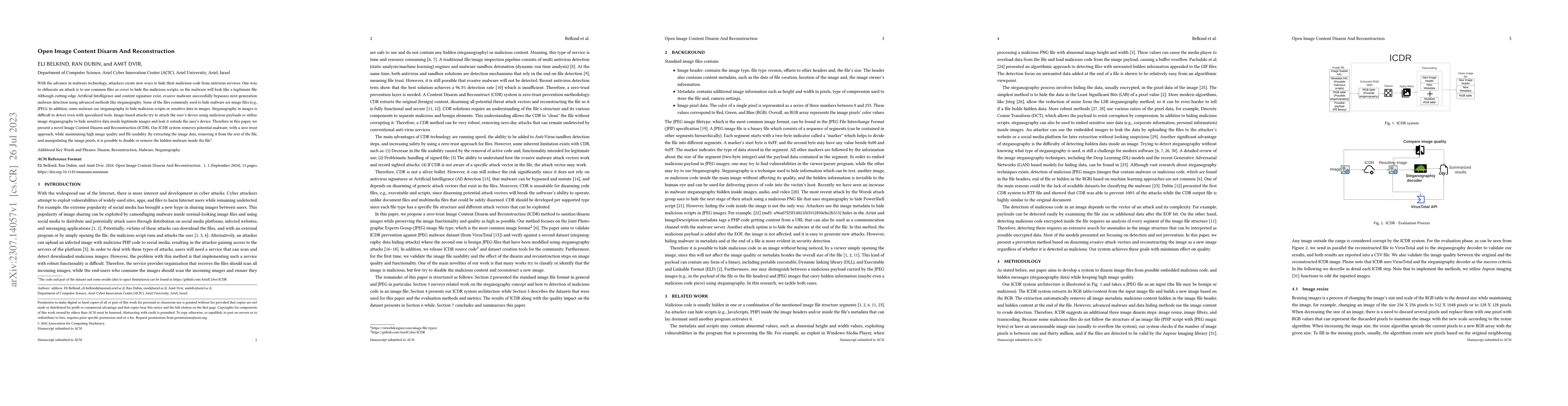 Thumbnail for Open Image Content Disarm And Reconstruction
