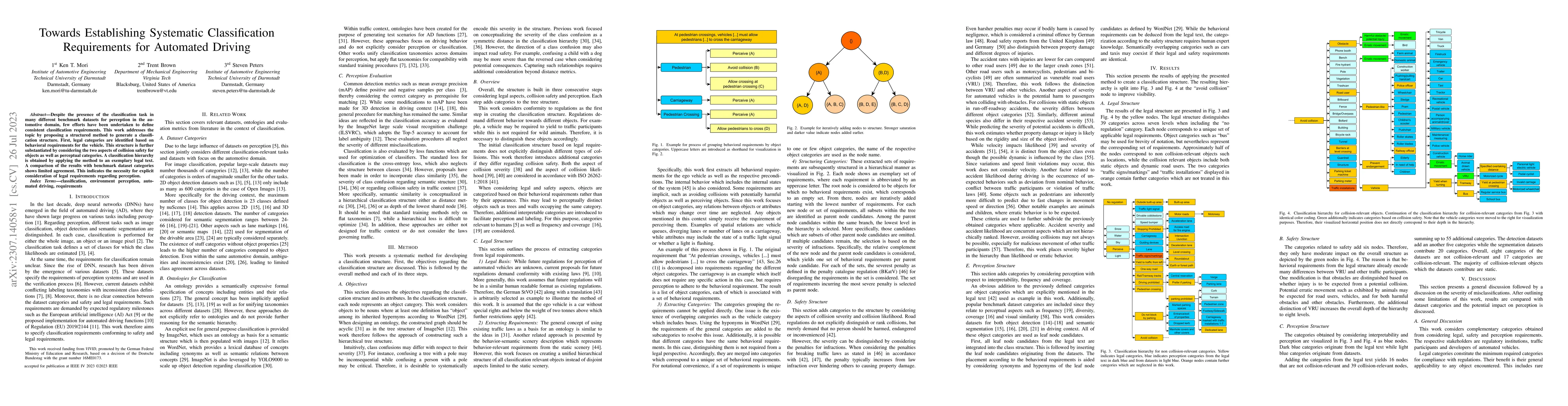 Thumbnail for Towards Establishing Systematic Classification Requirements for
  Automated Driving