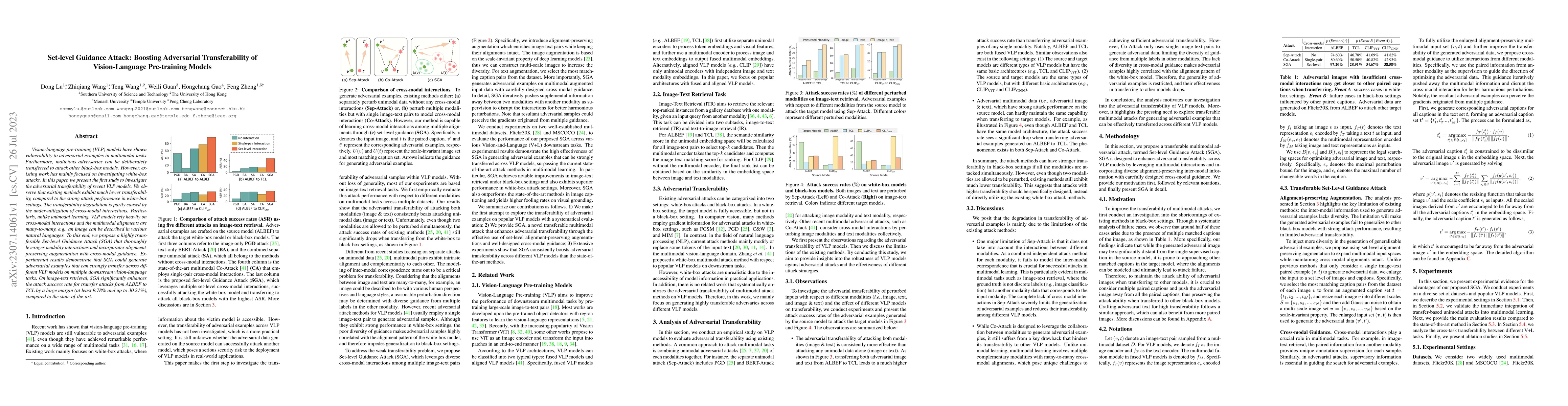 Thumbnail for Set-level Guidance Attack: Boosting Adversarial Transferability of
  Vision-Language Pre-training Models