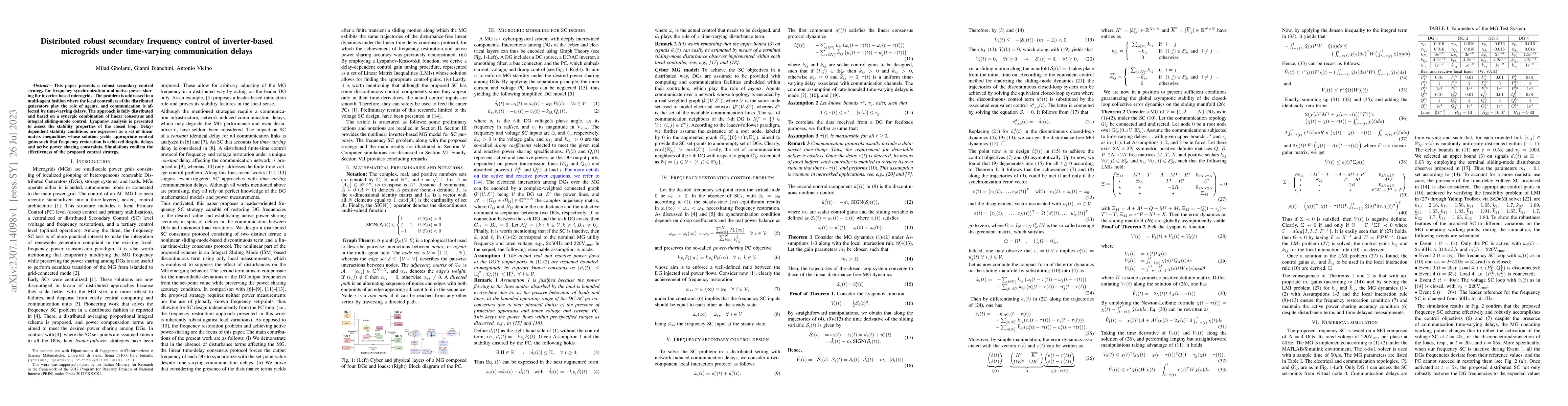 Thumbnail for Distributed robust secondary frequency control of inverter-based
  microgrids under time-varying communication delays