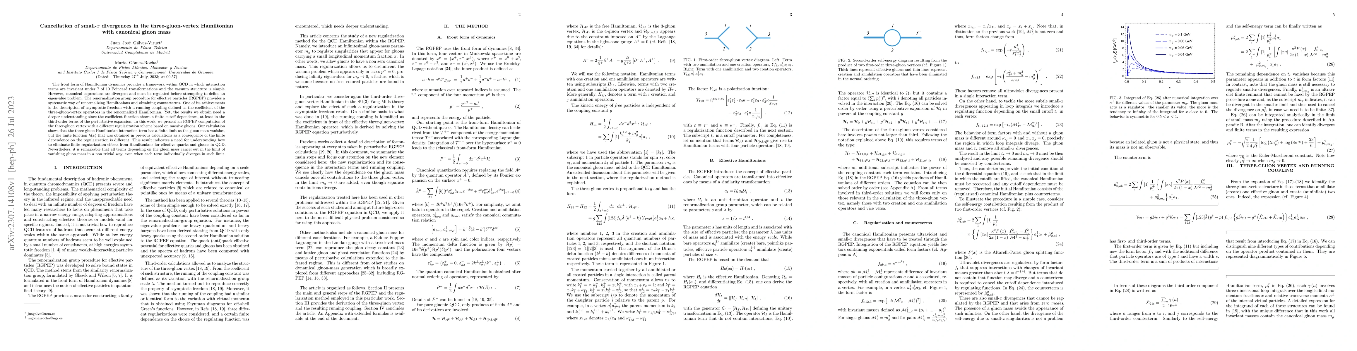 Thumbnail for Cancellation of small-x divergences in the three-gluon-vertex
  Hamiltonian with canonical gluon mass