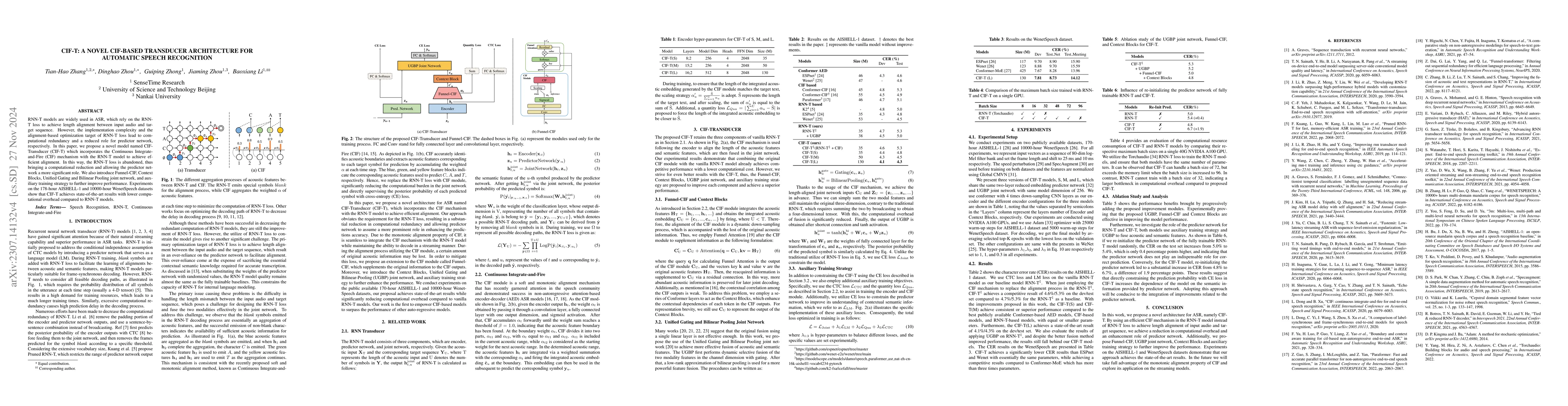 Thumbnail for CIF-T: A Novel CIF-based Transducer Architecture for Automatic Speech
  Recognition