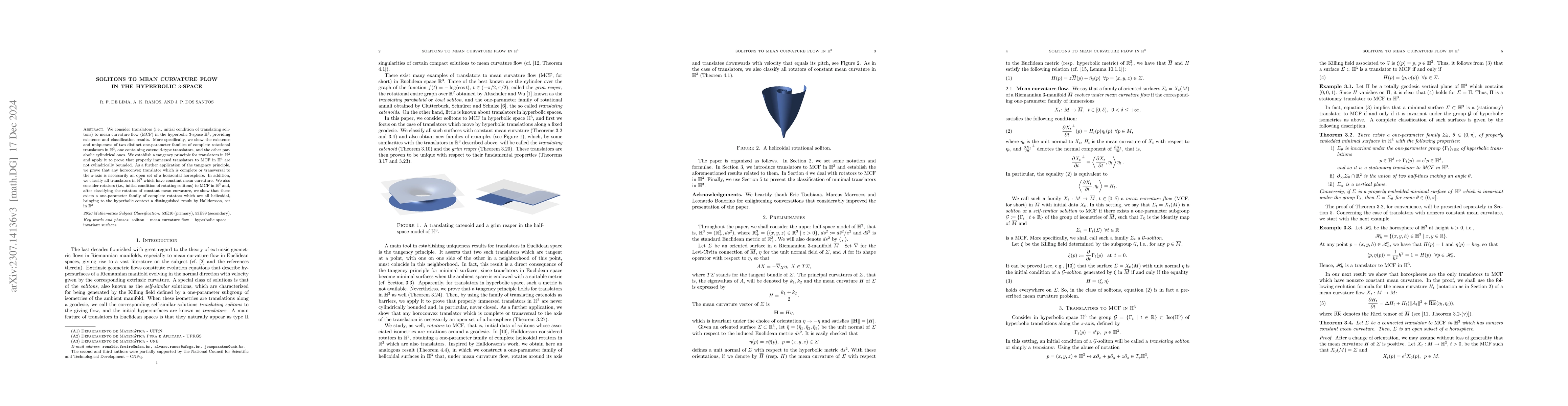 Thumbnail for Solitons to Mean Curvature Flow in the hyperbolic 3-space