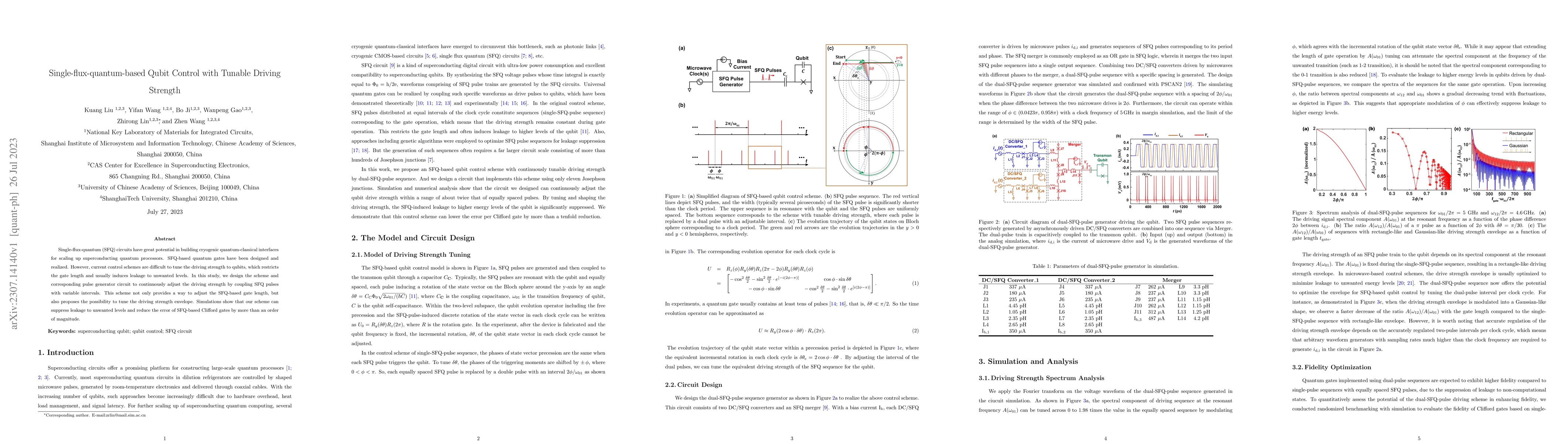 Thumbnail for Single-flux-quantum-based Qubit Control with Tunable Driving Strength