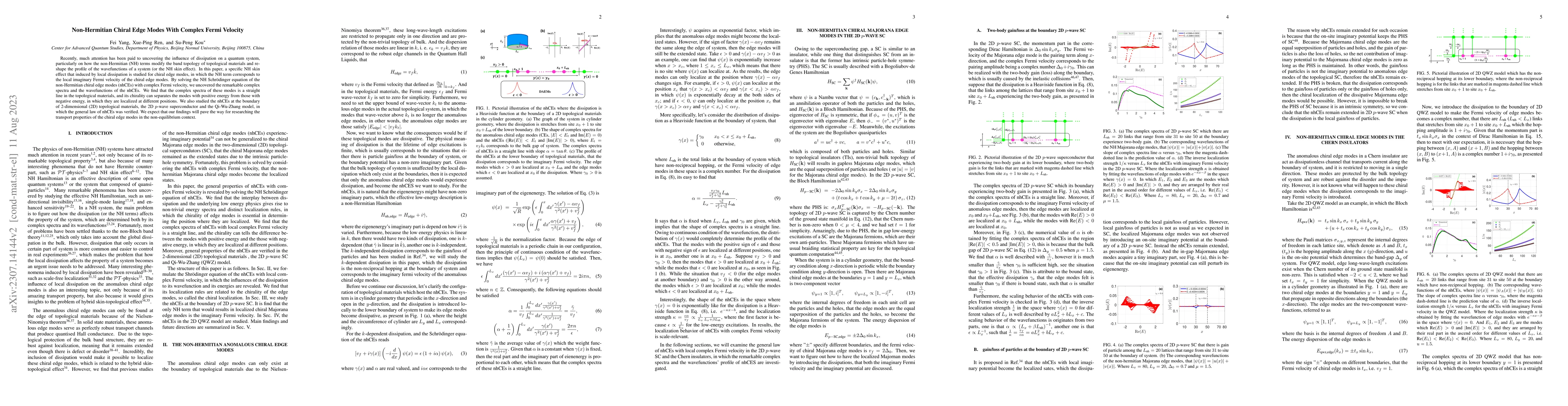 Thumbnail for Non-Hermitian Chiral Edge Modes With Complex Fermi Velocity
