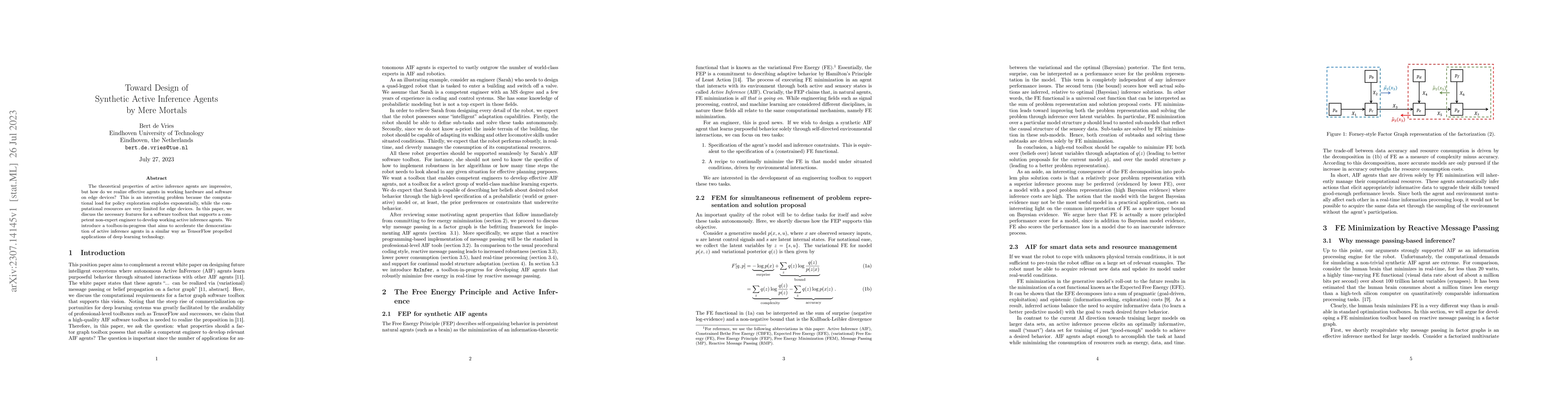 Thumbnail for Toward Design of Synthetic Active Inference Agents by Mere Mortals