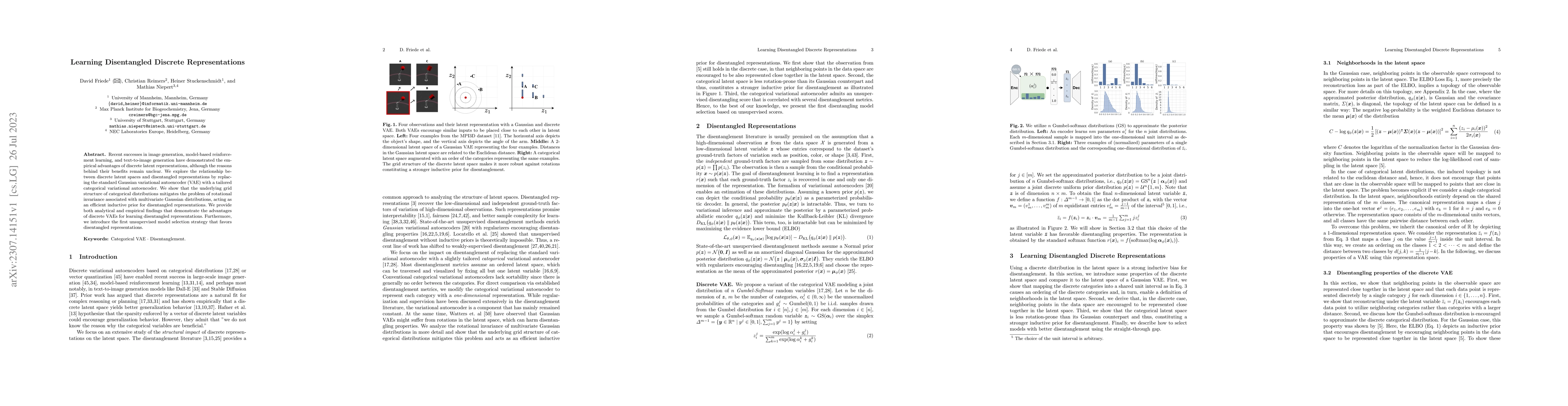 Thumbnail for Learning Disentangled Discrete Representations