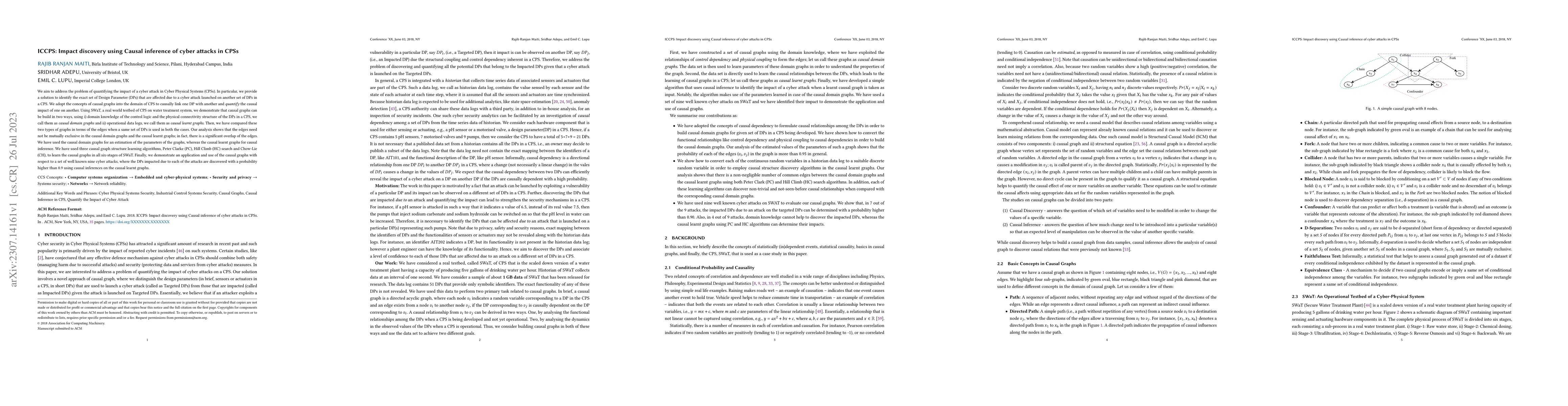 Thumbnail for ICCPS: Impact discovery using causal inference for cyber attacks in CPSs