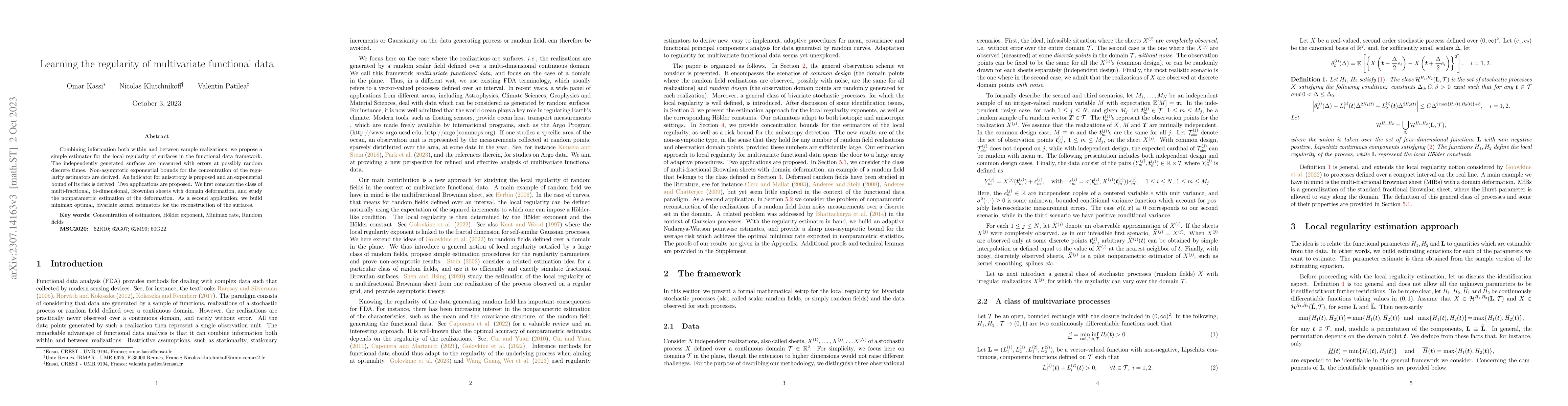 Thumbnail for Learning the regularity of multivariate functional data