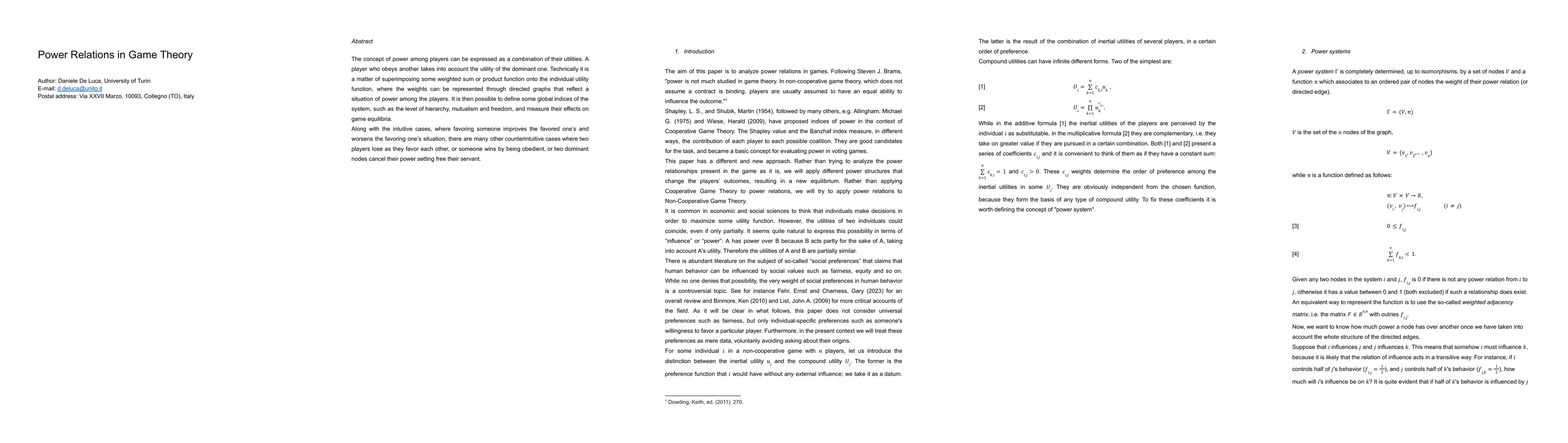 Thumbnail for Power relations in Game Theory