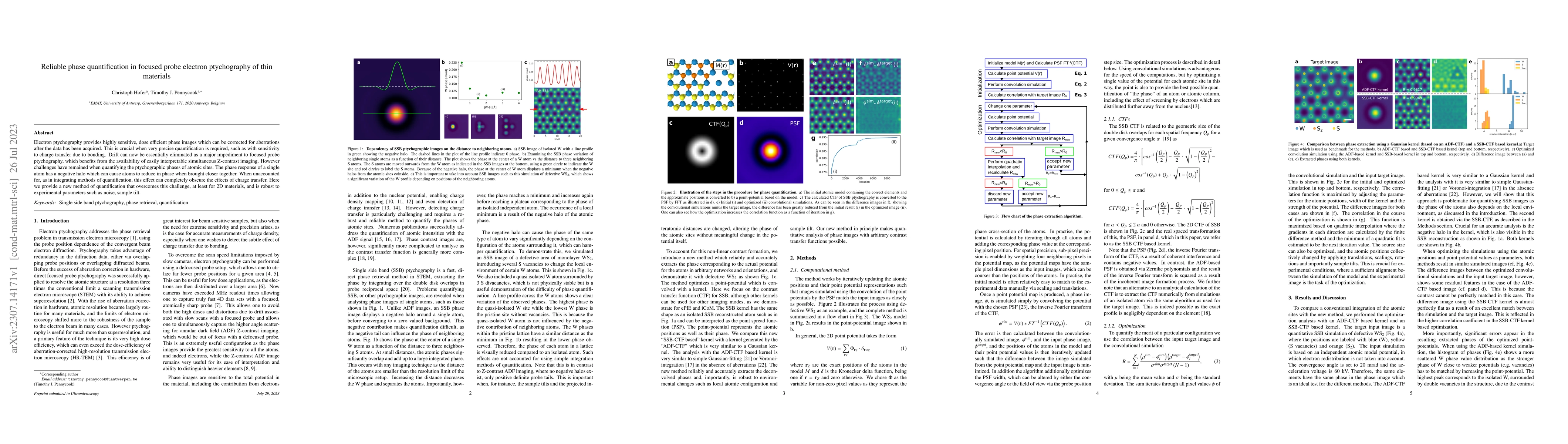 Thumbnail for Reliable phase quantification in focused probe electron ptychography of
  thin materials