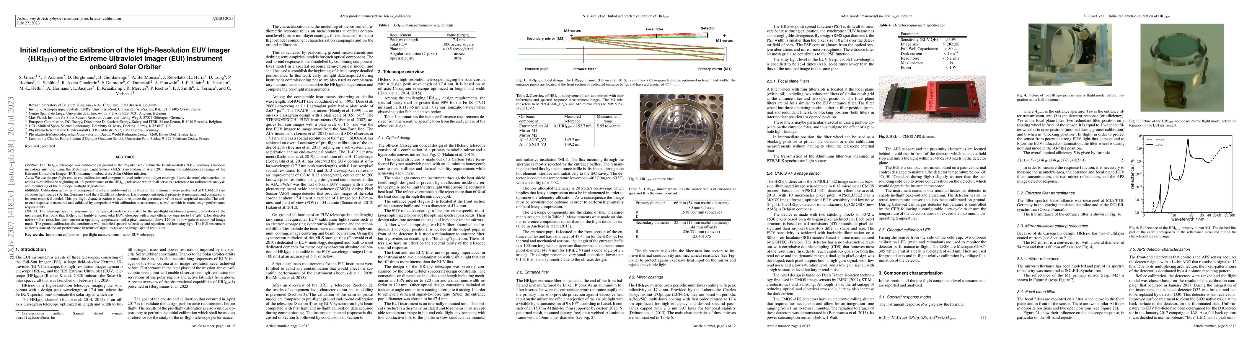 Thumbnail for Initial radiometric calibration of the High-Resolution EUV Imager
  ($\textrm{HRI}_\textrm{EUV}$) of the Extreme Ultraviolet Imager (EUI)
  instrument onboard Solar Orbiter
