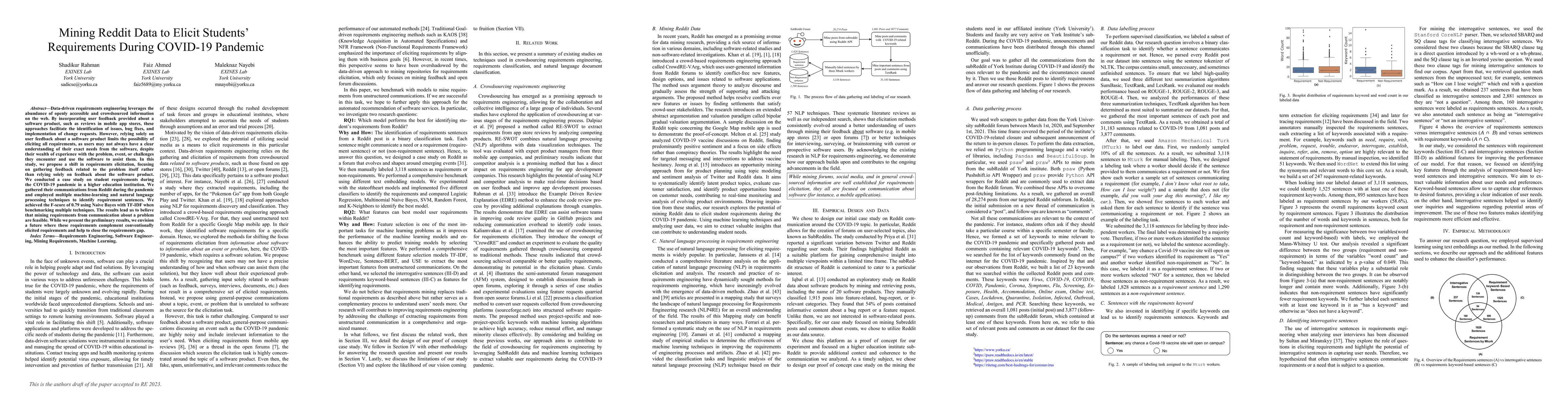 Thumbnail for Mining Reddit Data to Elicit Students' Requirements During COVID-19
  Pandemic