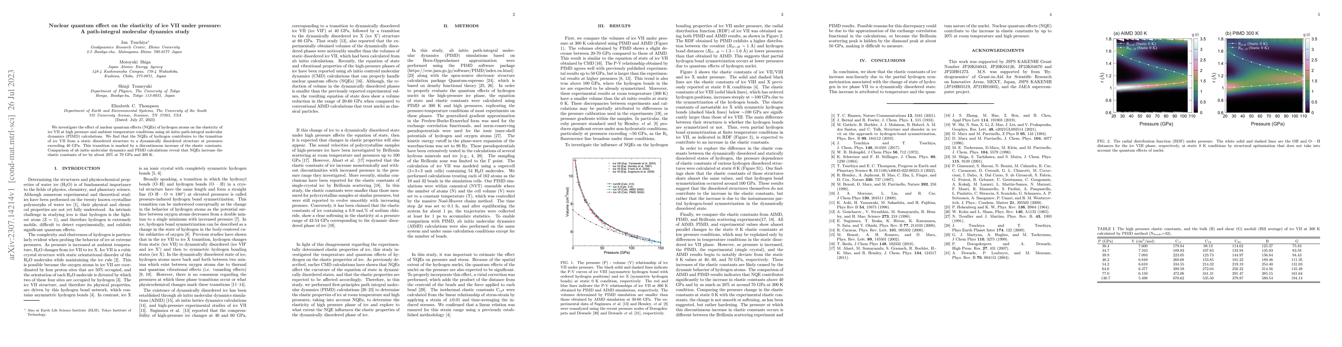 Thumbnail for Nuclear quantum effect on the elasticity of ice VII under pressure: A
  path-integral molecular dynamics study