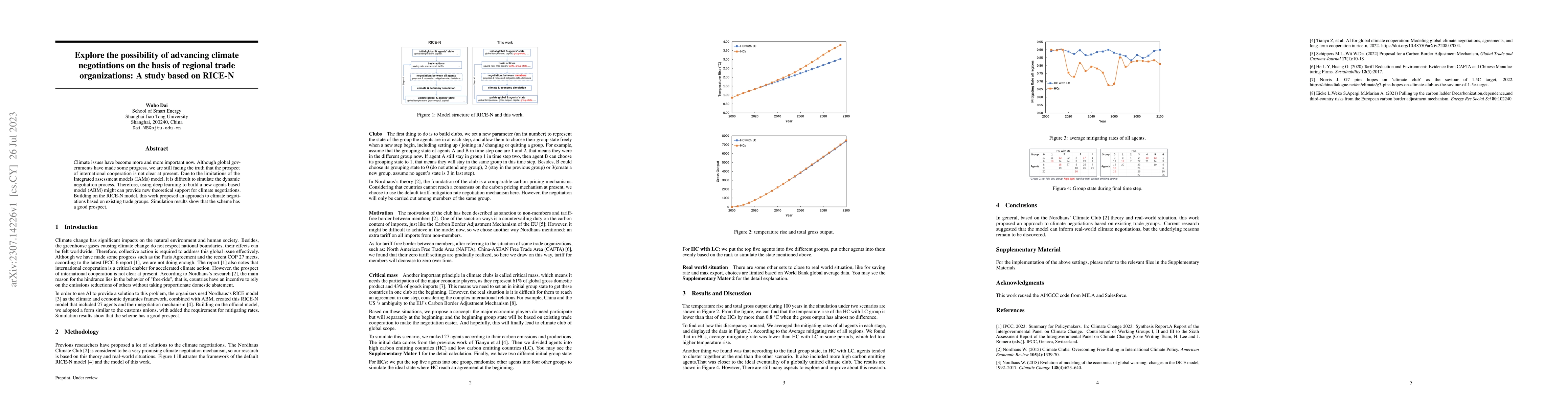 Thumbnail for Explore the possibility of advancing climate negotiations on the basis
  of regional trade organizations: A study based on RICE-N